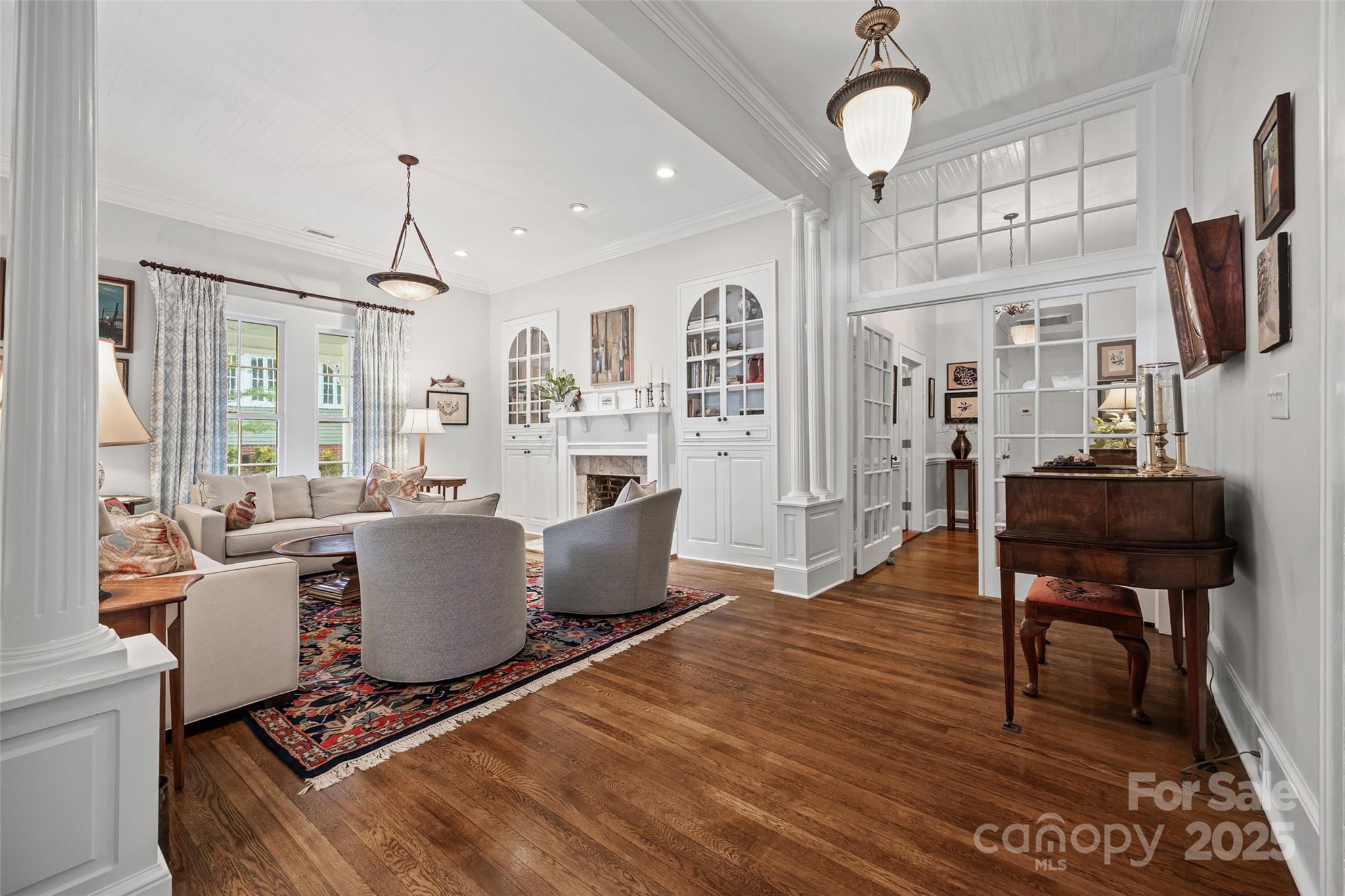 12 Wright Avenue York, SC 29745 - Photo 5 of 29 a living room with furniture a flat screen tv and kitchen view