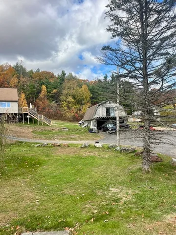 a view of a lake with houses