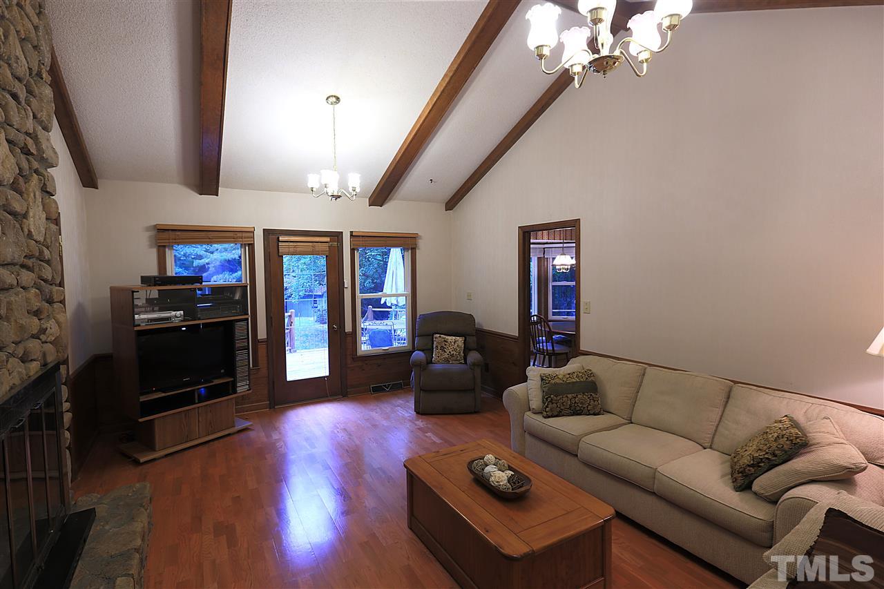 113 Trotters Ridge Drive Raleigh, NC 27614 - Photo 7 of 25 Large Room with Cathedral Ceiling and Exposed Beams.