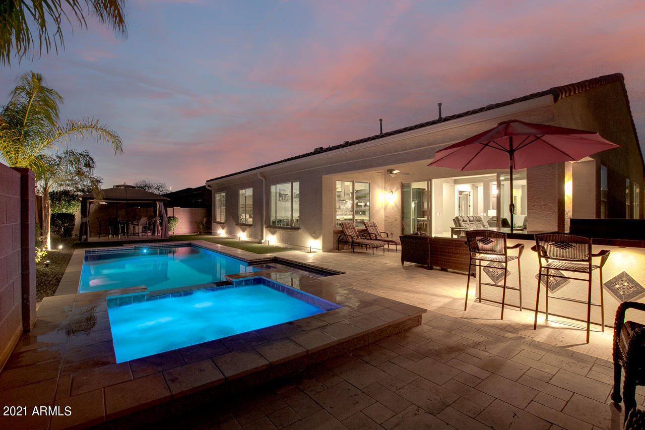 2237 East Saddlebrook Road Gilbert, AZ 85298 - Photo 33 of 49 Backyard views/pool