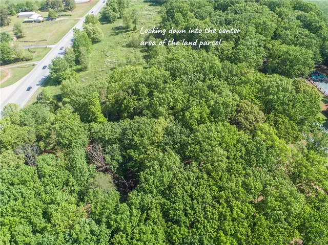 a view of a lush green field