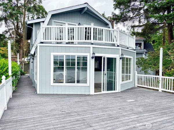 a view of a house with a balcony