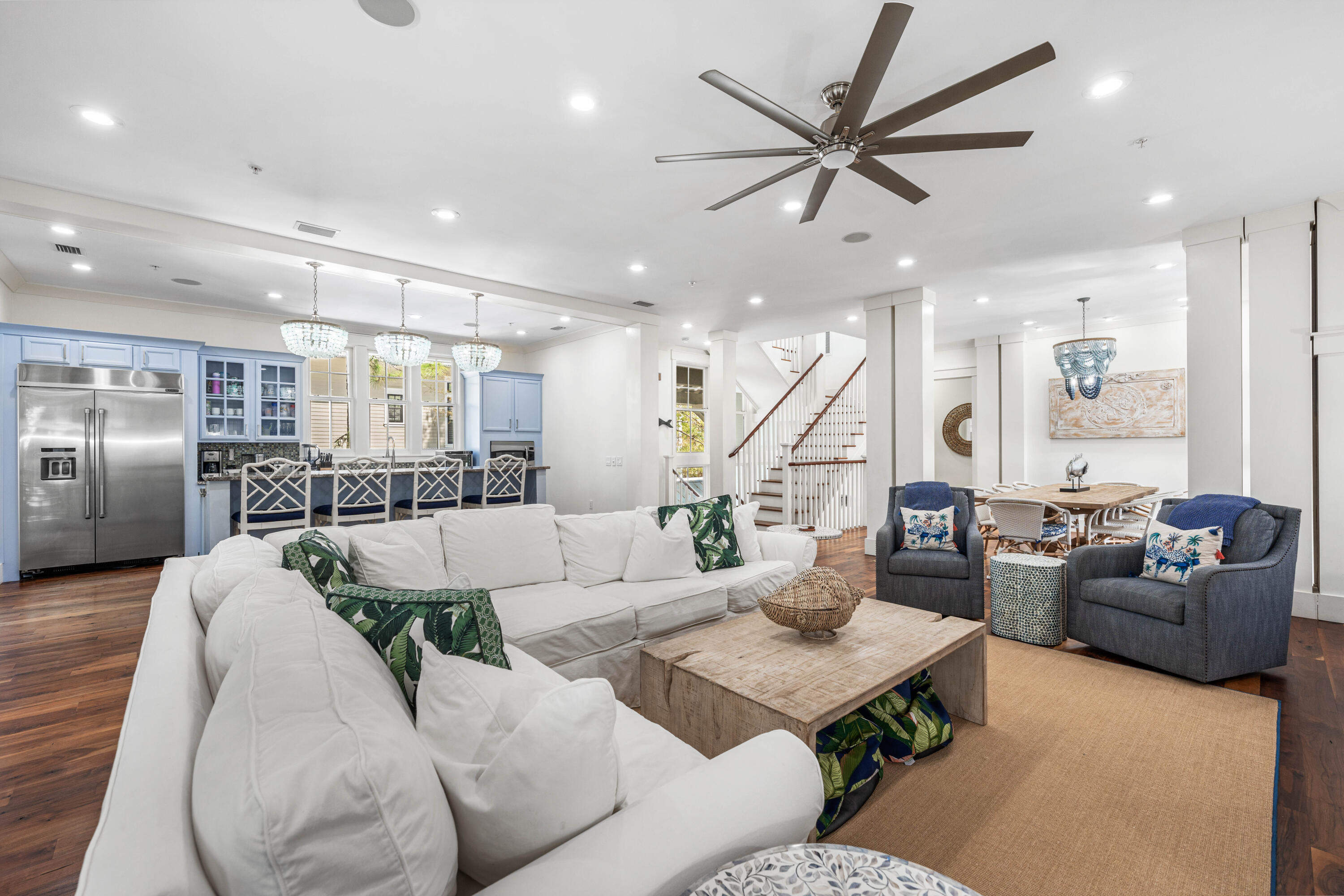 114 Pine Needle Way Santa Rosa Beach, FL 32459 - Photo 26 of 66 a living room with furniture kitchen view and a large window
