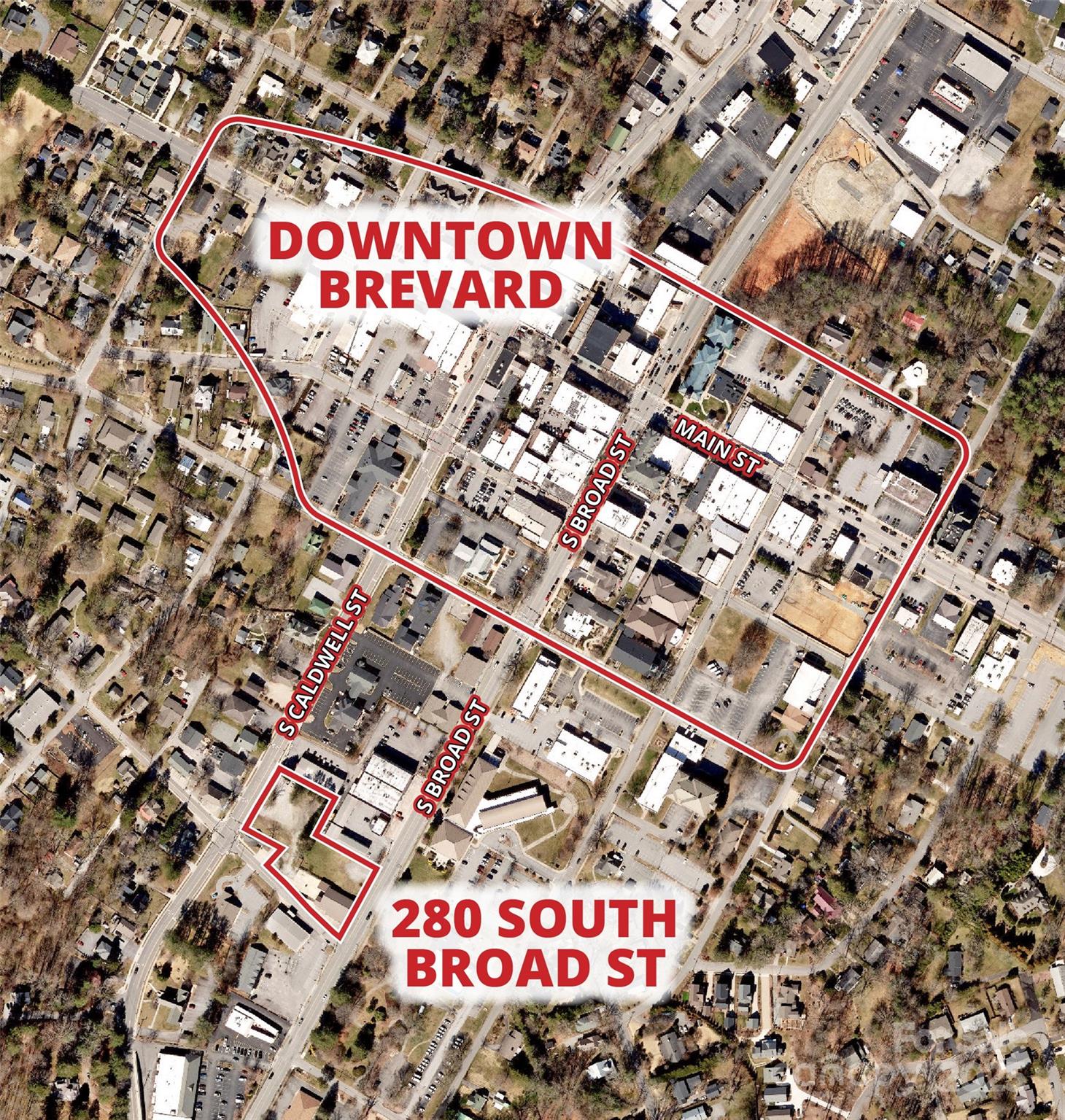 280 South Broad Street Brevard, NC 28712 - Photo 5 of 20 a sign that is on a street