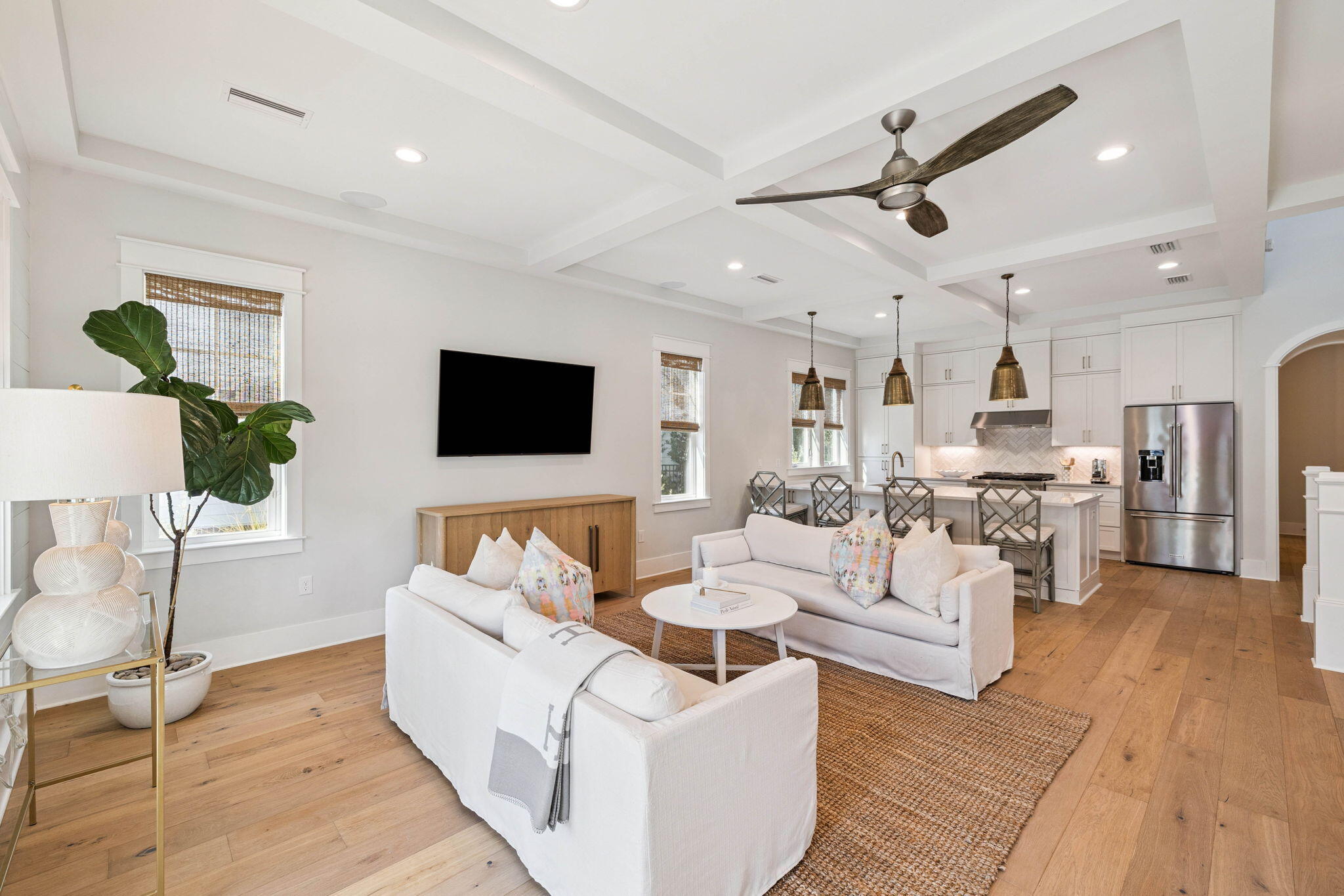 64 White Cottage Road Santa Rosa Beach, FL 32459 - Photo 8 of 35 a living room with furniture and a flat screen tv