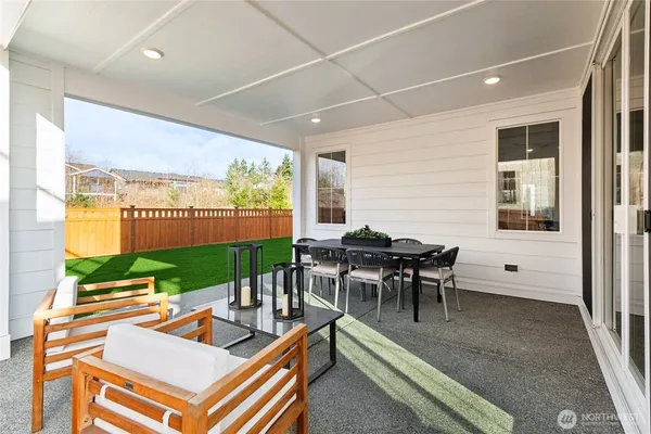 a outdoor space with furniture