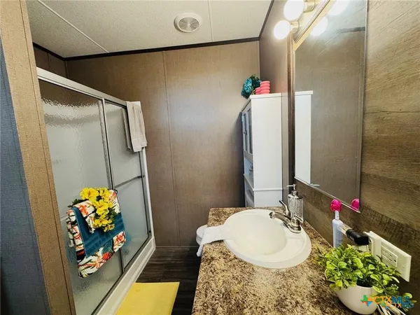 a view of hallway with stairs