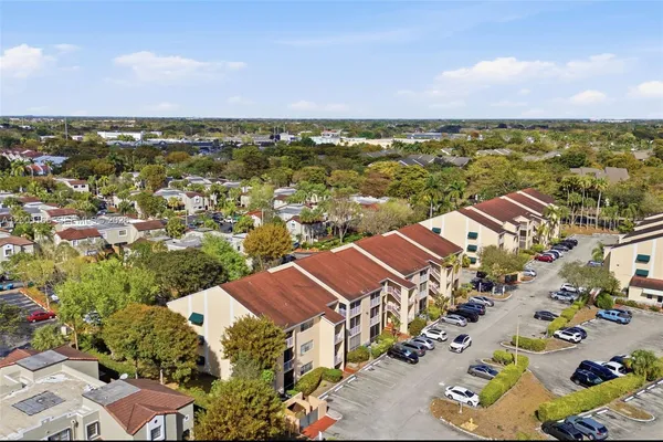 an aerial view of a city