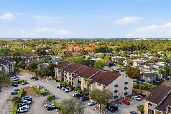 an aerial view of multiple house