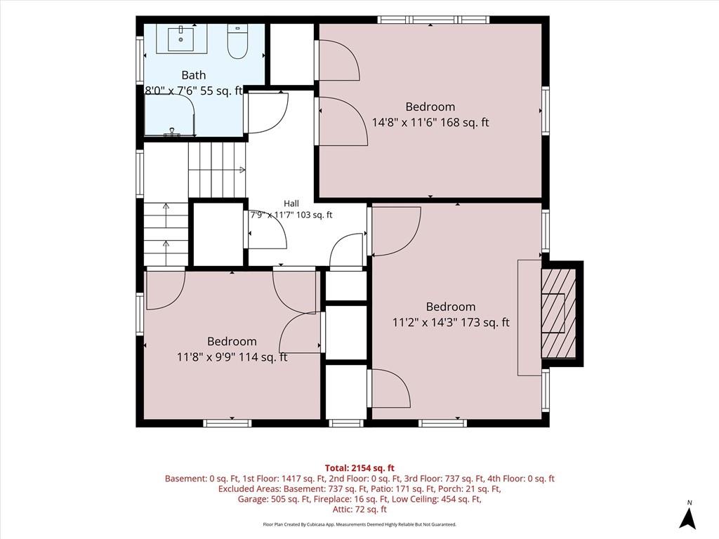 103 Belmont Road Butler, PA 16001 - Photo 41 of 44 Second Floor Layout