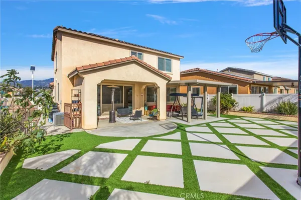 a view of a house with a patio