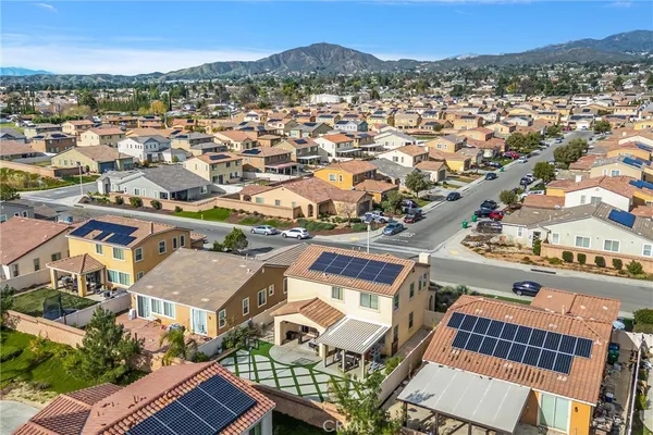 an aerial view of a city with lots of residential buildings