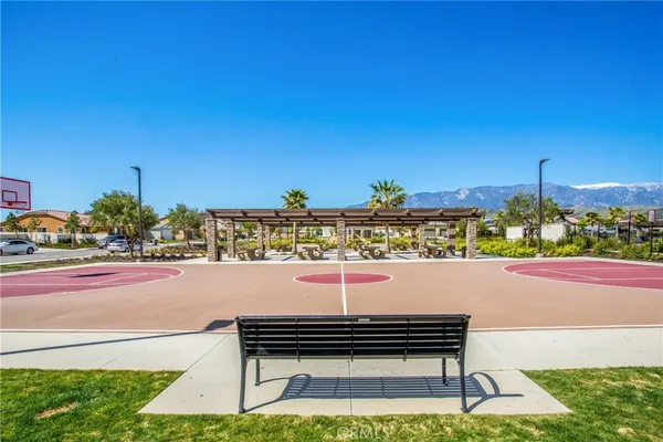 a view of a volley ball court