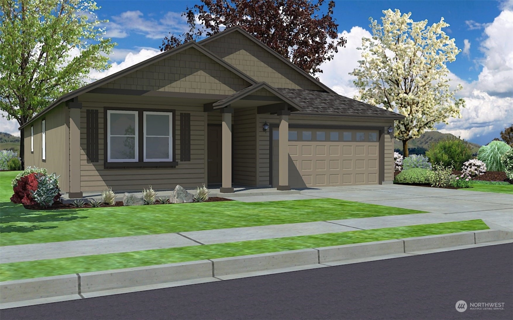 522 North Ruddy Street Moses Lake, WA 98837 - Photo 1 of 1 a front view of a house with a yard and garage