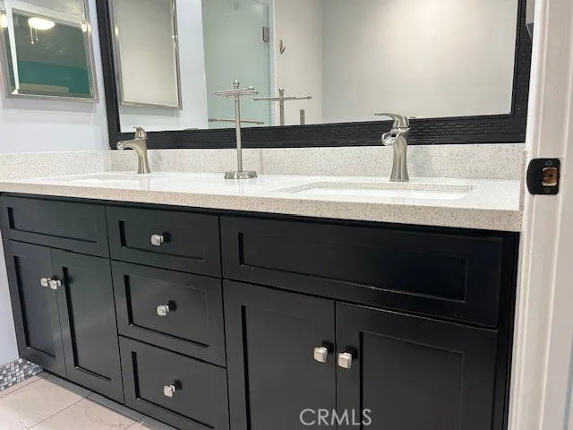 a view of an empty room with windows