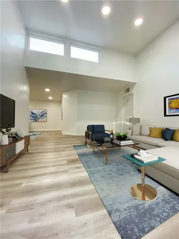 a room with furniture and a table