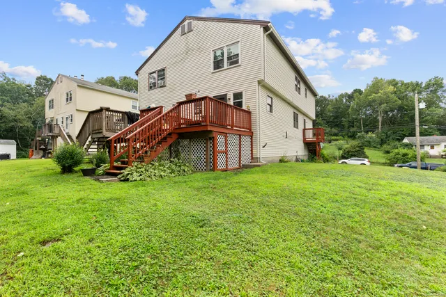 a view of a back yard of the house