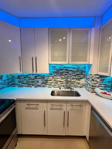 a close view of kitchen sink