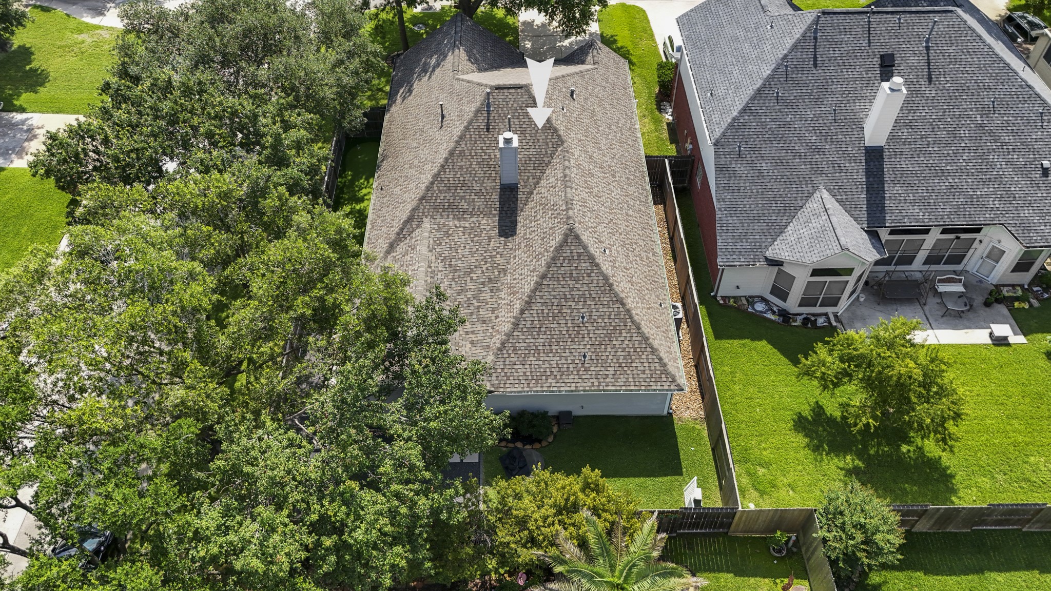 5802 Sawyer Bend Lane Spring, TX 77379 - Photo 37 of 50 an aerial view of a house with garden space and street view