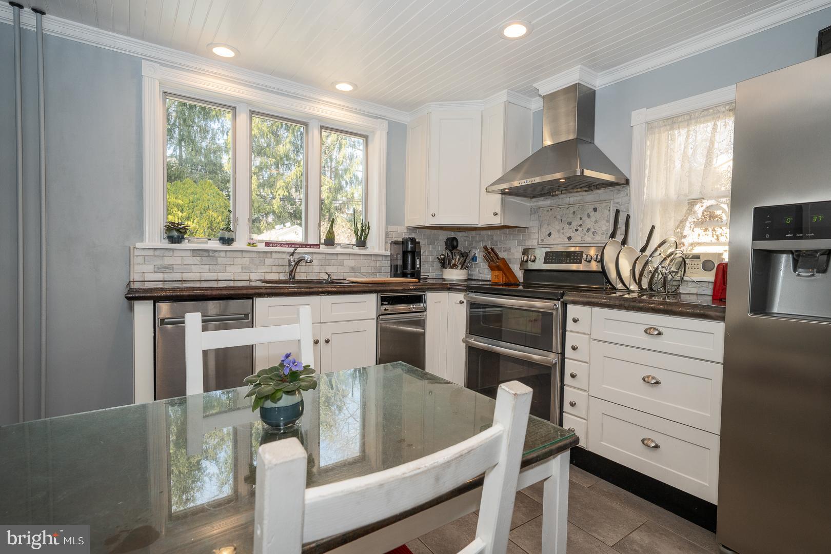 255 Willow Avenue Wayne, PA 19087 - Photo 19 of 46 a kitchen with a stove a sink a window and cabinets