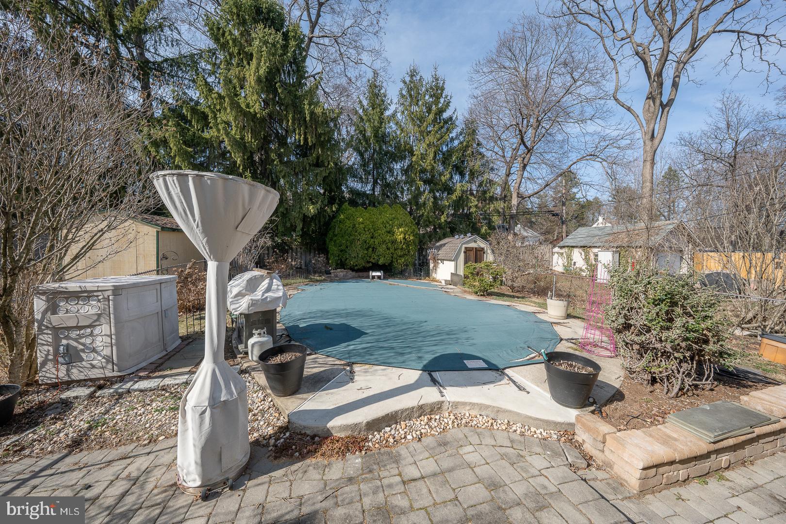 255 Willow Avenue Wayne, PA 19087 - Photo 40 of 46 a view of backyard with a patio and a fire pit