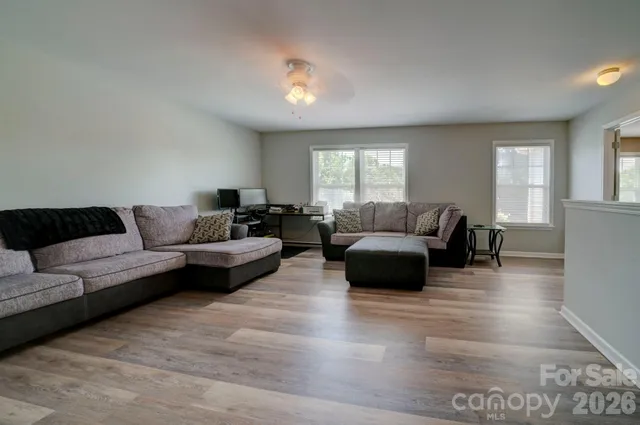 a living room with furniture and a couch