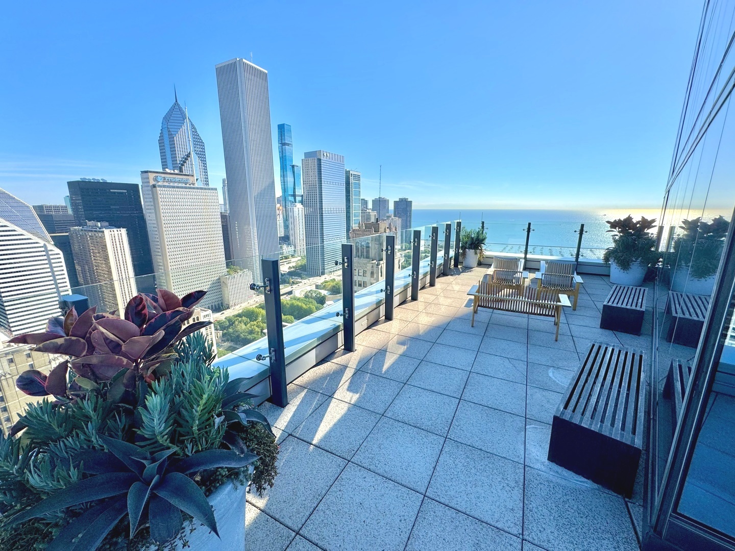 60 East Monroe Street, Unit 5601 Chicago, IL 60603 - Photo 40 of 50 a view of a balcony with chairs