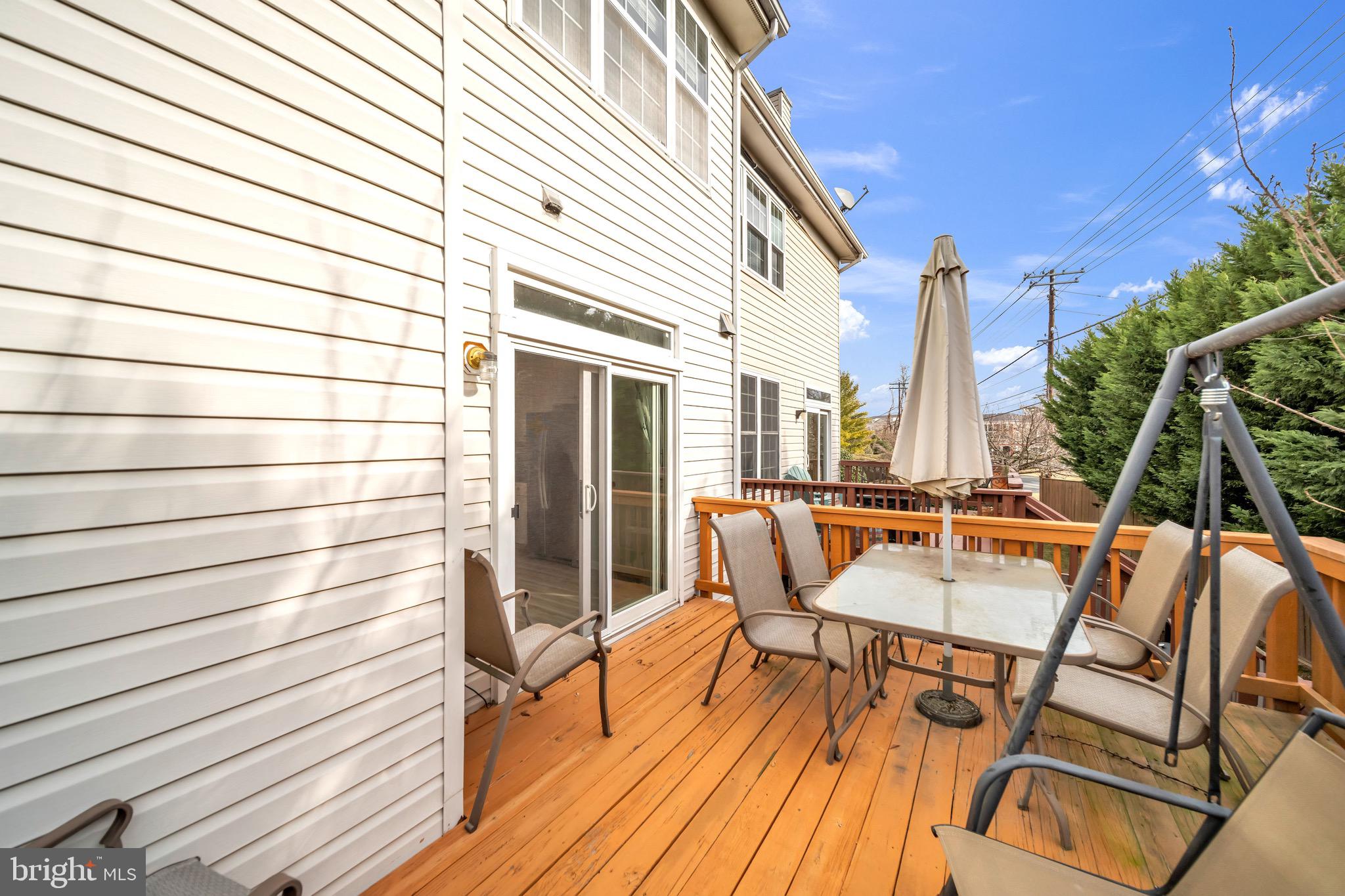 122 Longpoint Way Gaithersburg, MD 20878 - Photo 32 of 37 a view of a chairs and table on the deck