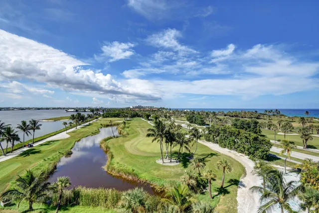 a view of a city with an ocean