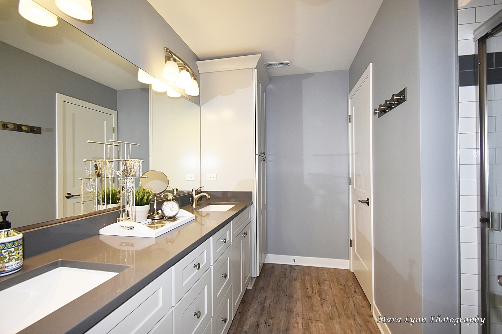 1127 Freedom Road Elburn, IL 60119 - Photo 12 of 29 a bathroom with a sink vanity granite and a mirror
