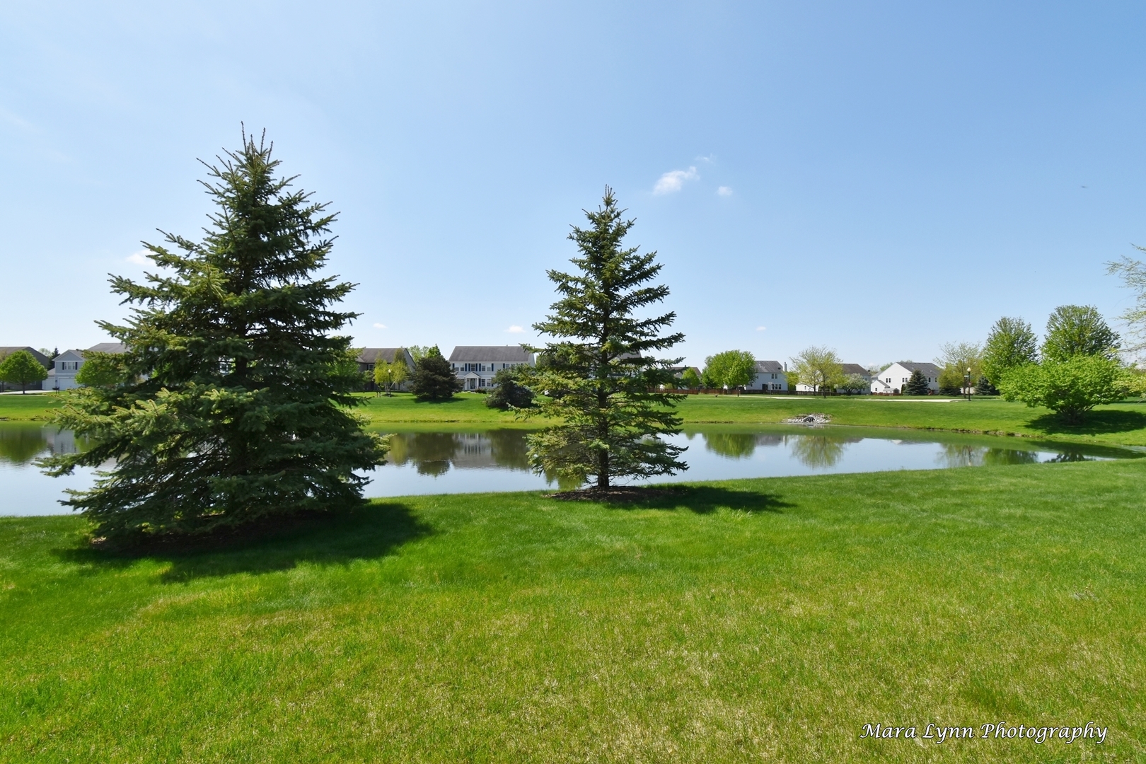 1127 Freedom Road Elburn, IL 60119 - Photo 25 of 29 a view of a lake with houses in the background