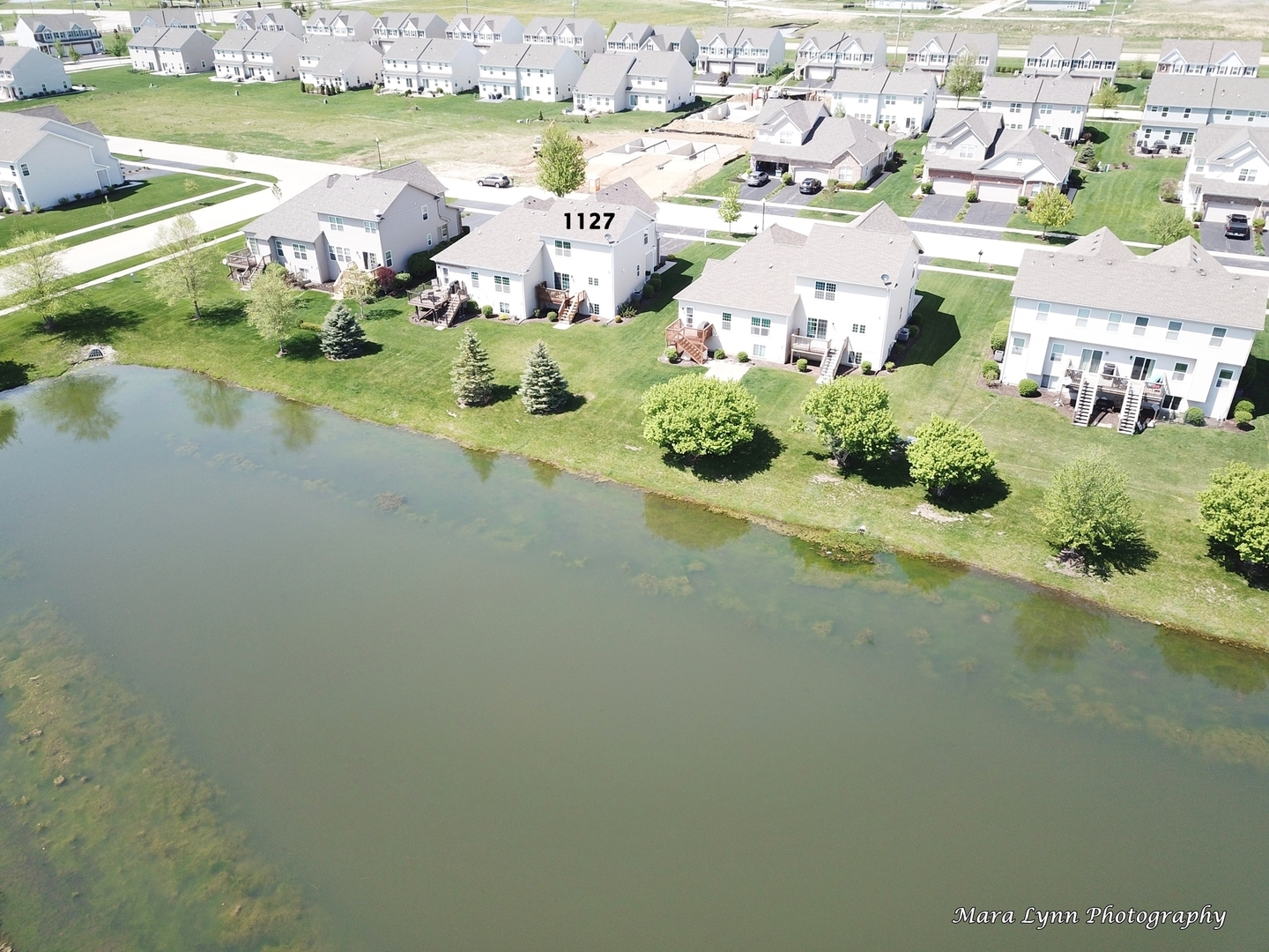 1127 Freedom Road Elburn, IL 60119 - Photo 28 of 29 an aerial view of a house with a garden and lake view