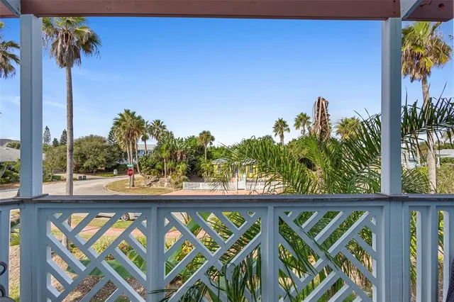 a view of a city from a balcony