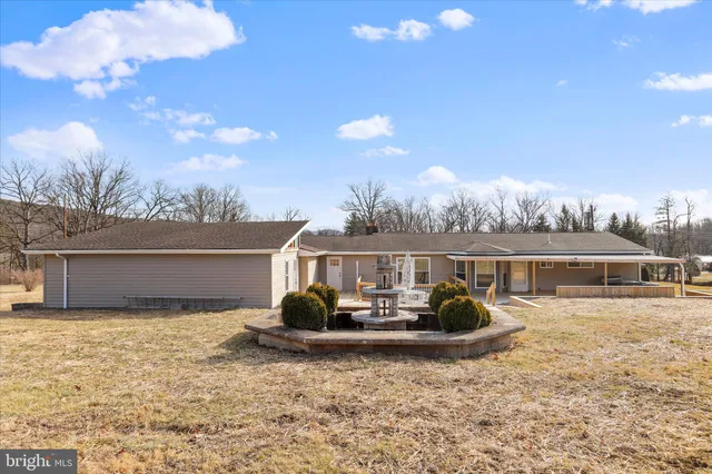 a view of a house with a patio