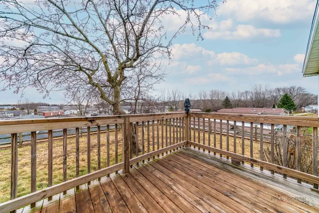 a view of city from a balcony