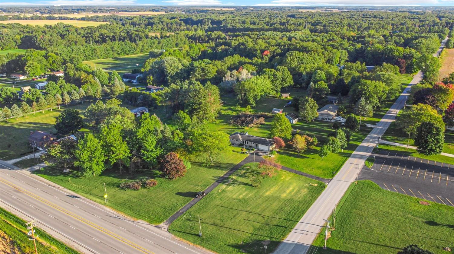 3508 Highway 20 Rolling Prairie, IN 46371 - Photo 29 of 29 an aerial view of residential houses with outdoor space