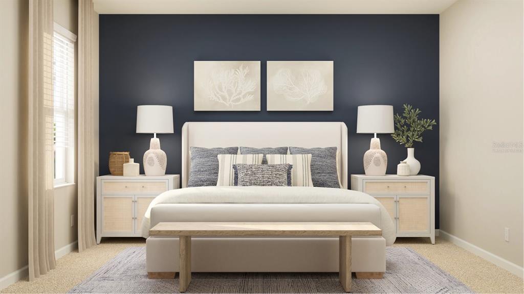 2372 Rider Rain Lane Apopka, FL 32703 - Photo 13 of 23 a bed room with a bed and a night stand