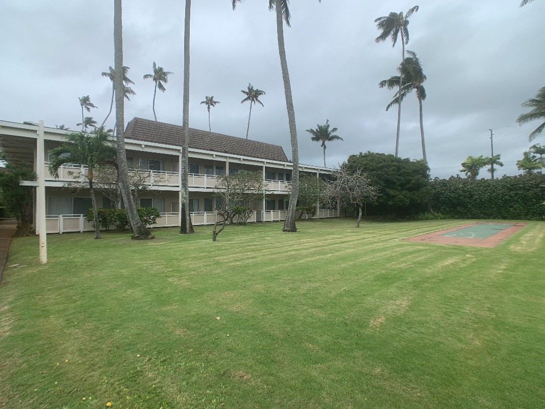 a view of a house with a backyard