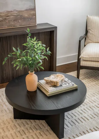 a view of a room that has a couch