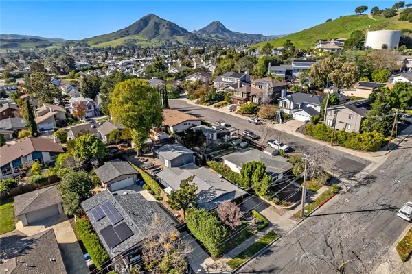 an aerial view of a city with lots of residential buildings