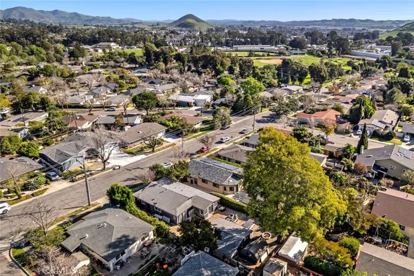 an aerial view of a city with lots of residential buildings