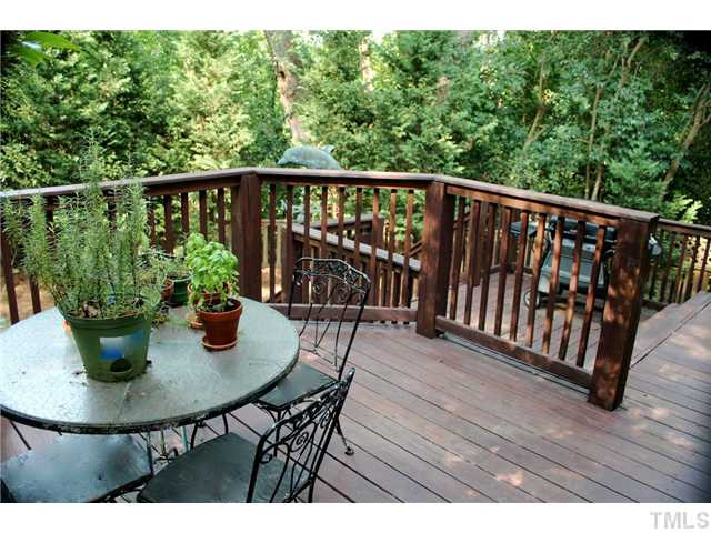 502 Cole Street Raleigh, NC 27605 - Photo 19 of 25 There's plenty of room for outdoor entertaining on this two-level deck...