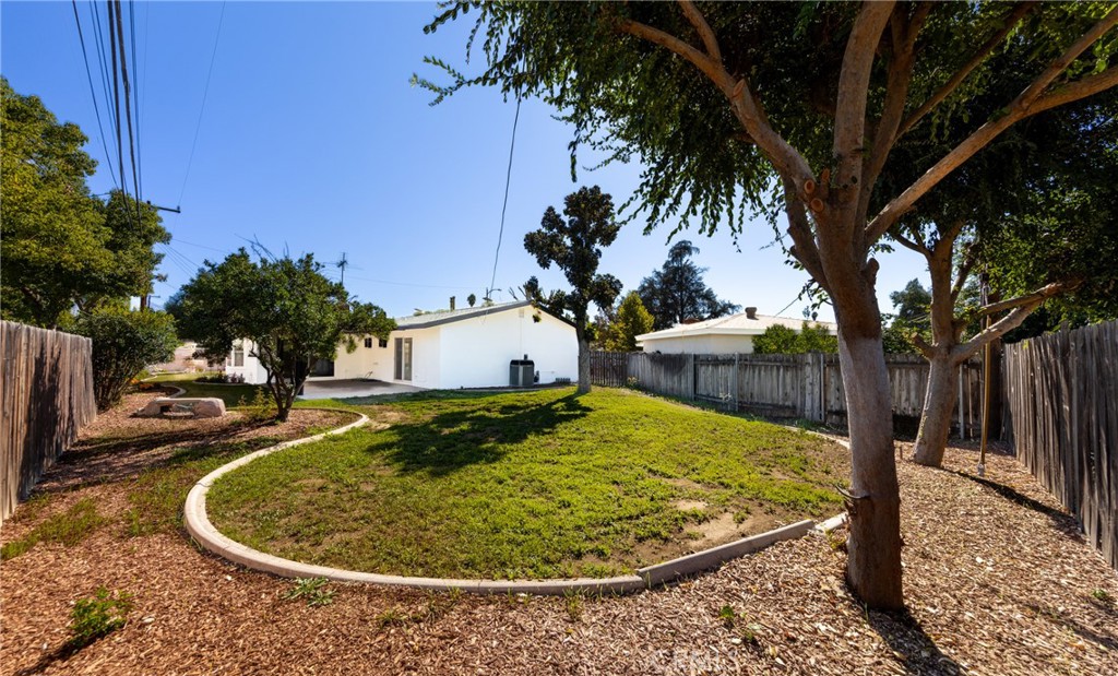 1309 Stillman Avenue Redlands, CA 92374 - Photo 20 of 23 a view of a backyard with fountain plants and large tree