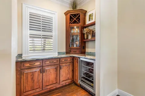 a bathroom with a shower and a toilet