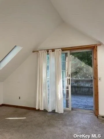 a view of a glass door with a glass door