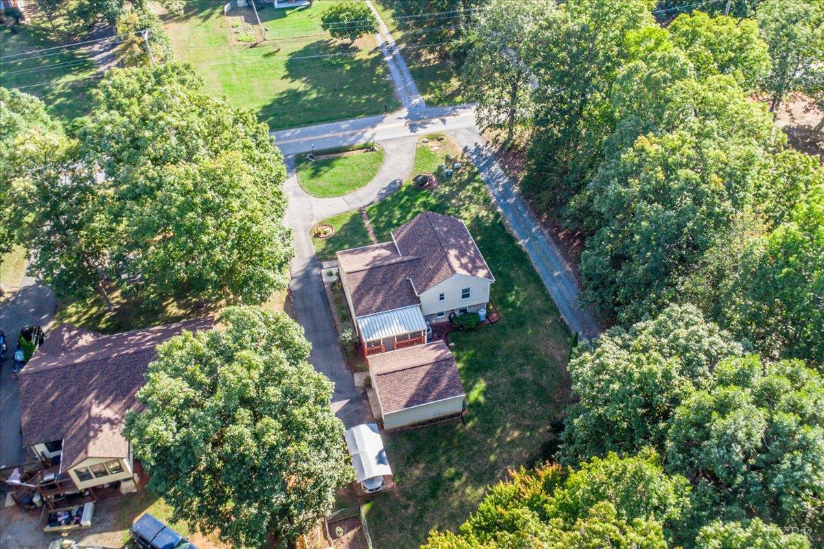 2121 Sunburst Road Evington, VA 24550 - Photo 34 of 41 an aerial view of a house with a garden