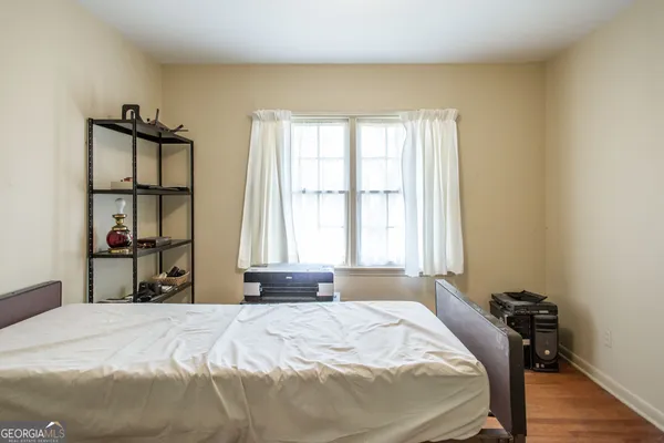 wooden floor and windows in a room