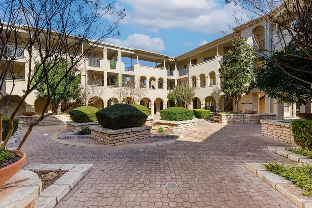 a view of a building with a outdoor space