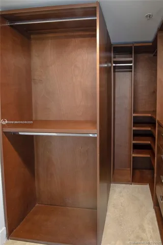 a close view of closet