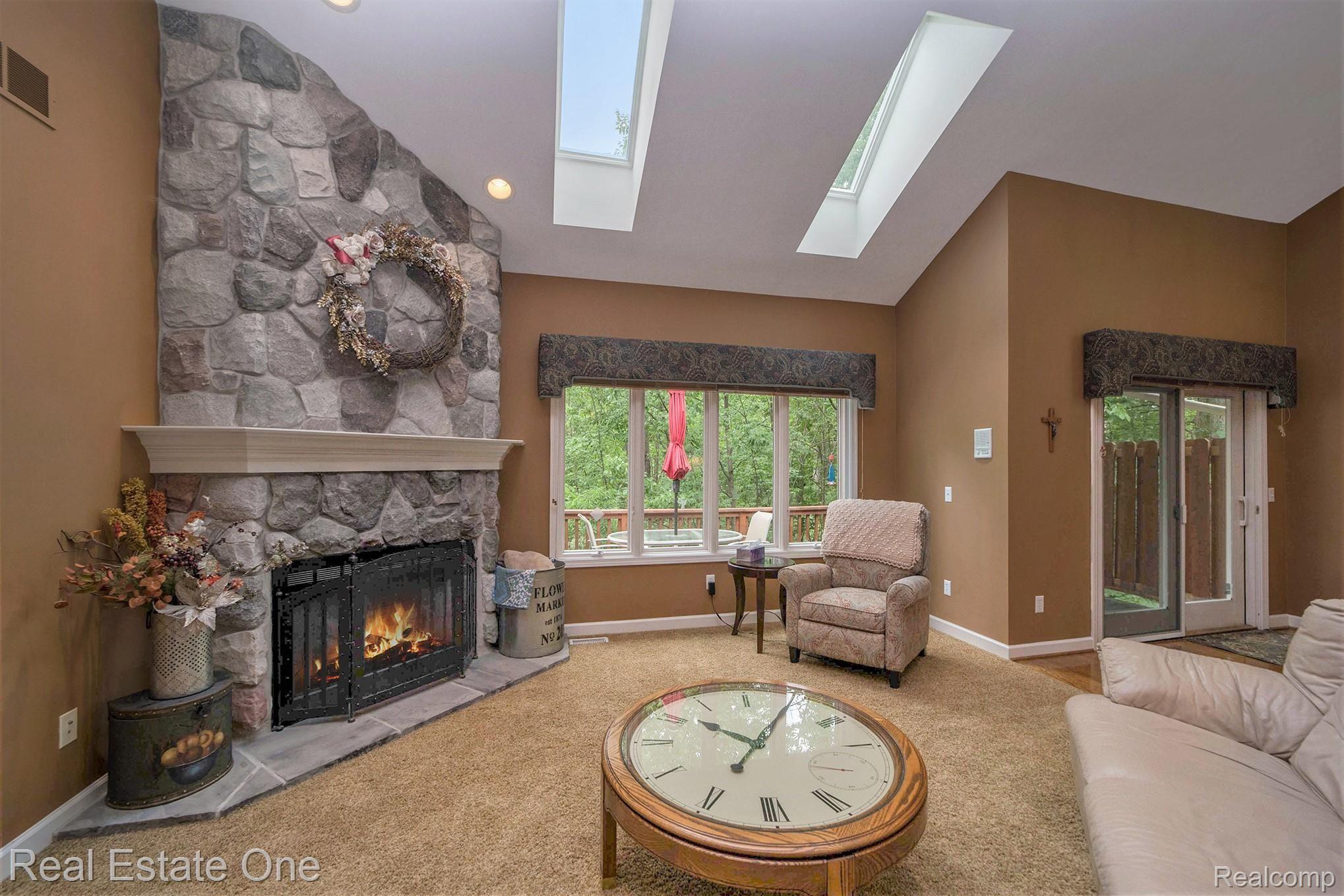 7265 Rabbit Ears Pass Clarkston, MI 48346 - Photo 7 of 30 Stone fireplace is gas (or natural)